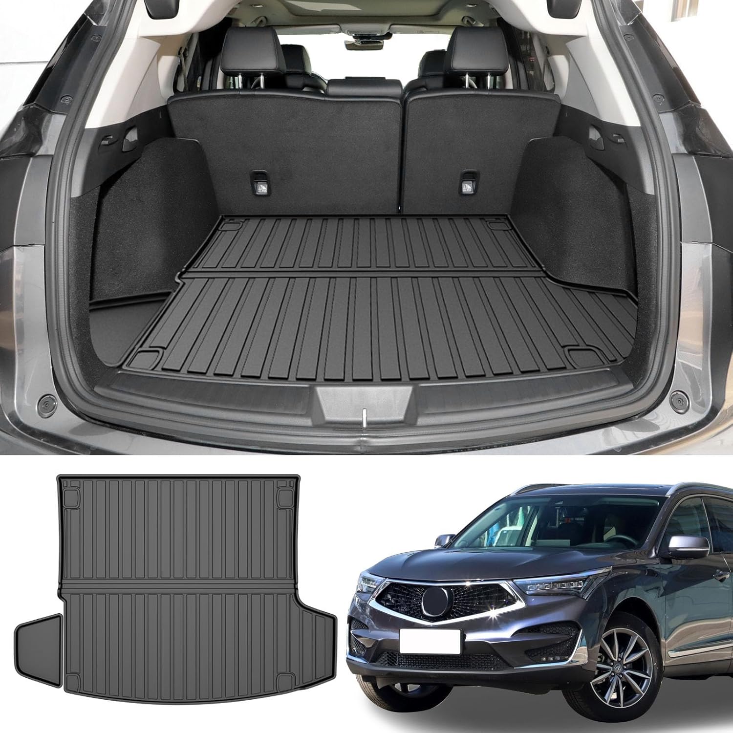 AOMSAZT Cargo Mat Compatible with 2019-2024 2025 Acura RDX - TPE All Weather Protection Car Mats 3D Shaped Laser Measured Cargo Liner for Acura RDX 2019-2024 acura rdx cargo mat