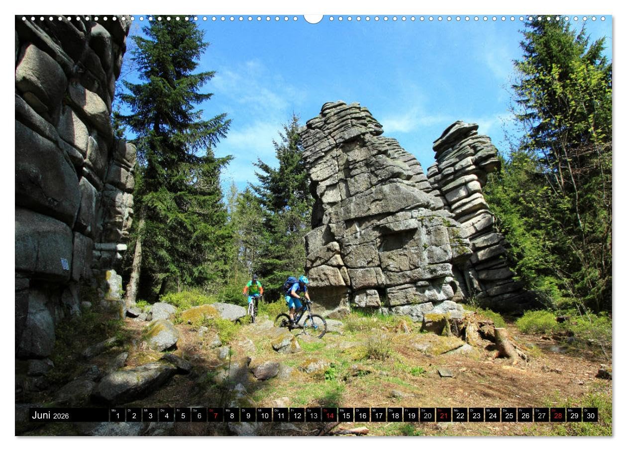 Mountainbike Traumpfade (Wandkalender 2026 DIN A2 quer), CALVENDO Monatskalender: 12 spannende Mountainbike Motive (CALVENDO Sport)