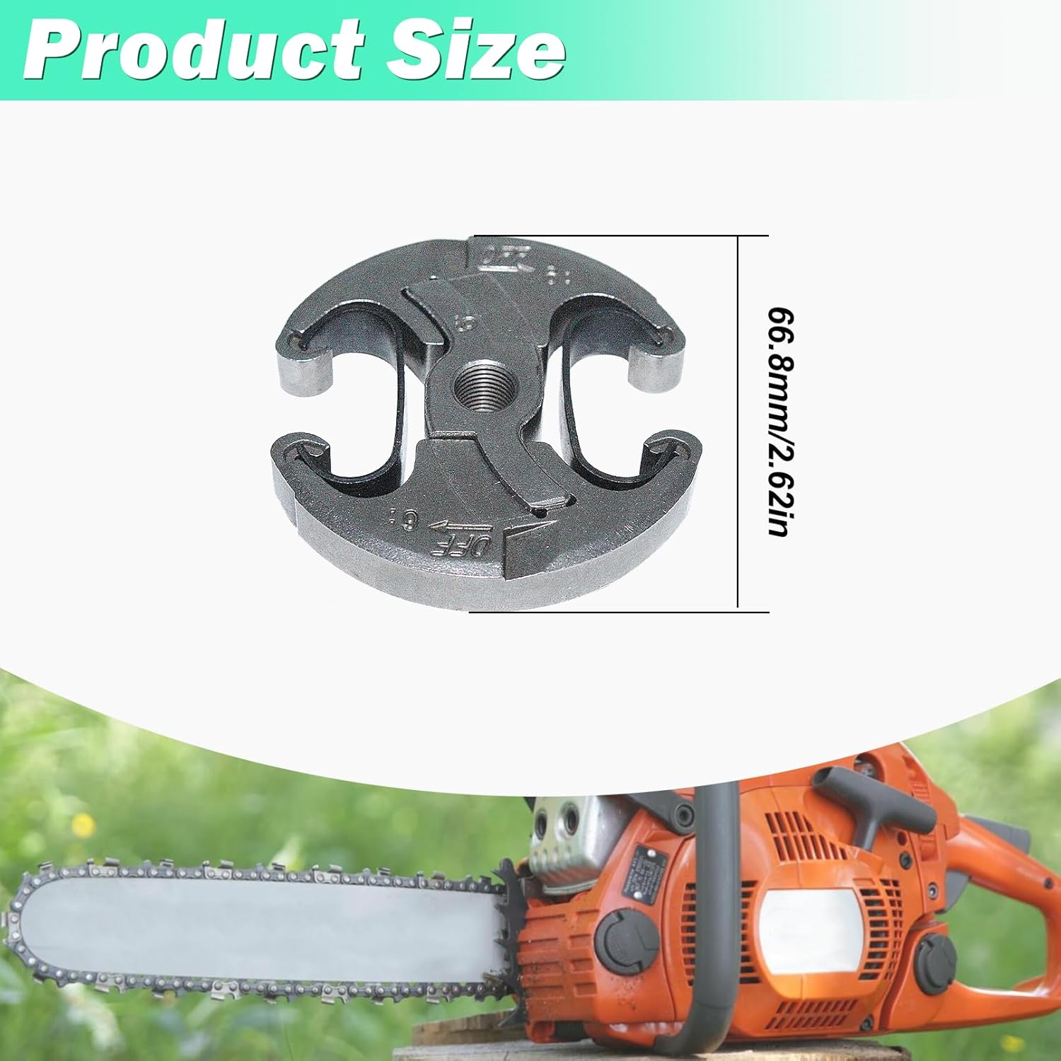 Adefol 325" 7T Clutch Drum Kit for 455 455E 460 Rancher 461 Chainsaw, 455 Clutch Drum Bearing Kit with Bumper Spike Felling Dog Bar Nuts Replacement Parts for 537291702, 537291602, 503973801