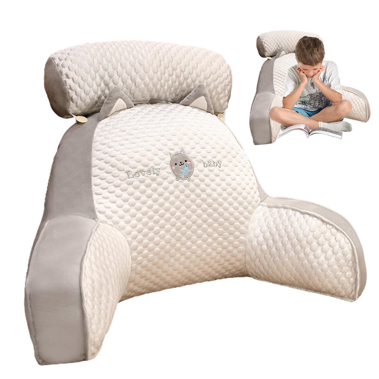 Cuscino da lettura per letto, grazioso cuscino per schienale 2 in 1, multifunzionale, cuscino per divano e comodino, cuscino per adulti, per giocare e rilassare la lettura