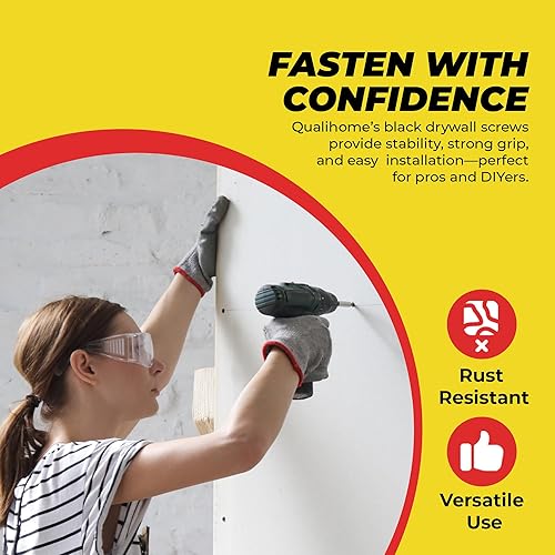 Miniatura 8 de Qualihome Kit surtido de tornillos para paneles de yeso, rosca gruesa, surtido de tornillos para madera, tornillos de hoja, 7 tamaños (58 pulgadas,