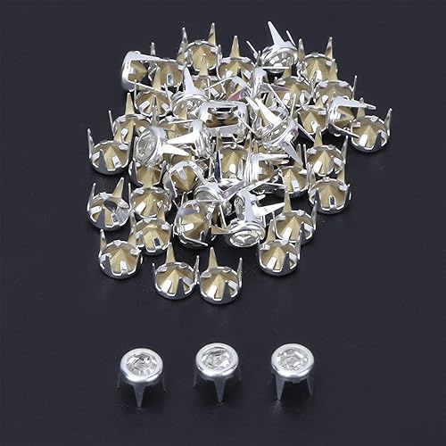 Miniatura 9 de TOPINCN Juego de diamantes de imitación de cristal con garra, 50 piezas de 0.24 pulgadas para bricolaje de garra redonda colorida de grado A para