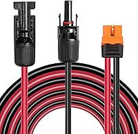 Vista 11 de Cable solar a XT60i 10AWG - 2 piezas de panel solar de 3 pies a conector adaptador XT60i XT60i Cable de extensión para generador solar portátil