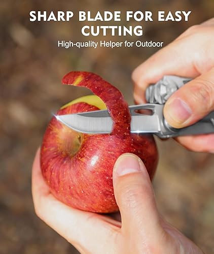 Miniatura 4 de SUYIWEE Multiherramienta 19 en 1 con bloqueo de seguridad alicates profesionales de acero inoxidable 440A herramienta de bolsillo cortadores de