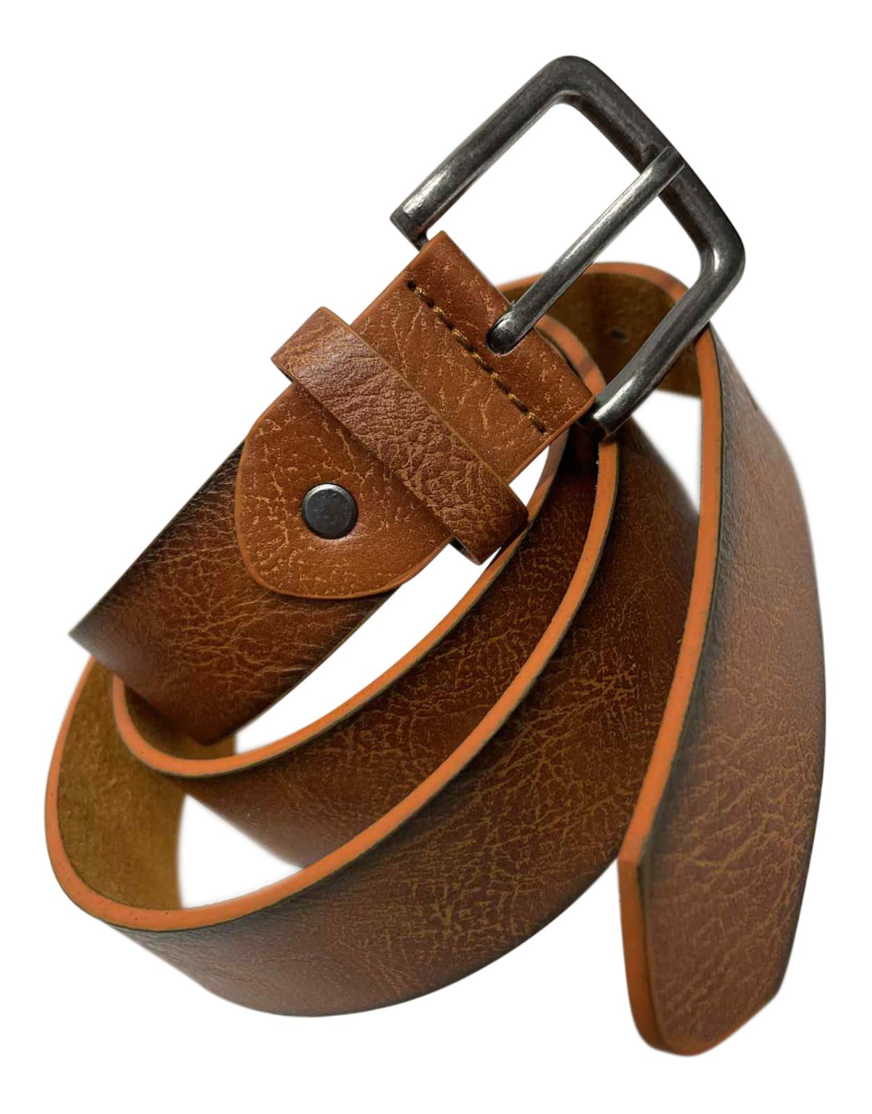 Sobo Leather Men's Tan Light Brown Leather Belt, 1.5" Width, Waist Sizes 28-48 Inches (Xxl)