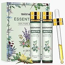 MIGCAPUT Eucalyptus Essential Oil 2 x 10 ml, Aromatherapy Essential Oil 100% Pure & Natural for Diffuser, Humidifier, Therapeutic Grade Eucalyptus Oil for Massage, Spa, Bath