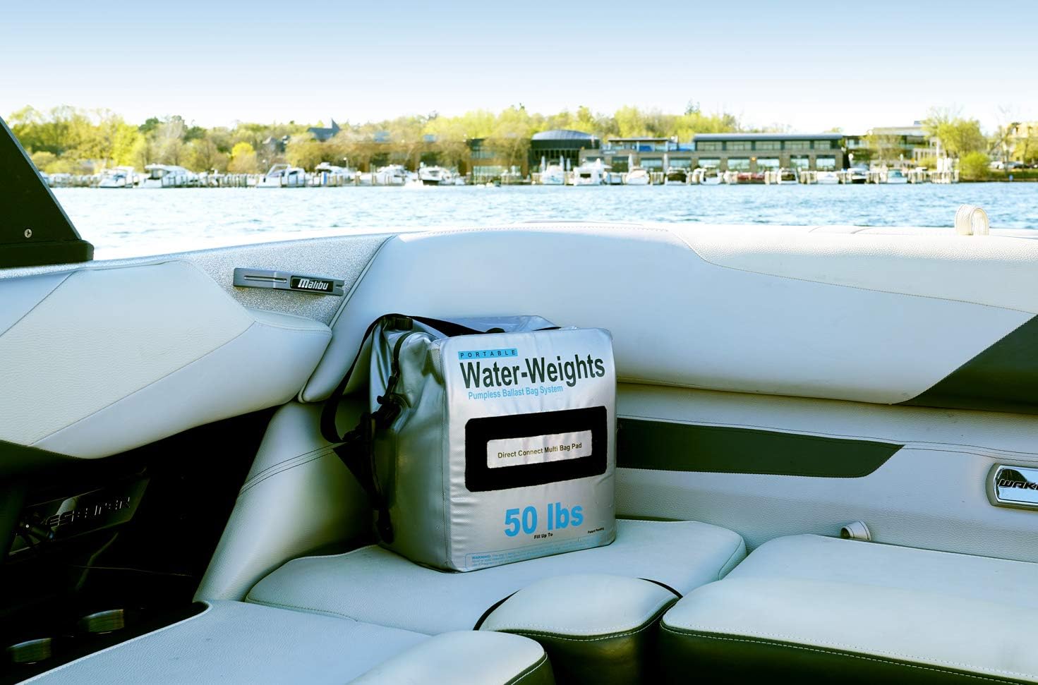 Tidal Wake Water Weights Ballast Bags for Boats – Pumpless Heavy Duty Portable Weights for Wakesurf, Wakeboarding, Hydrofoil –50 lbs Capacity, Easy Fill & Dump, Folds Flat for Storage, Saves Fuel