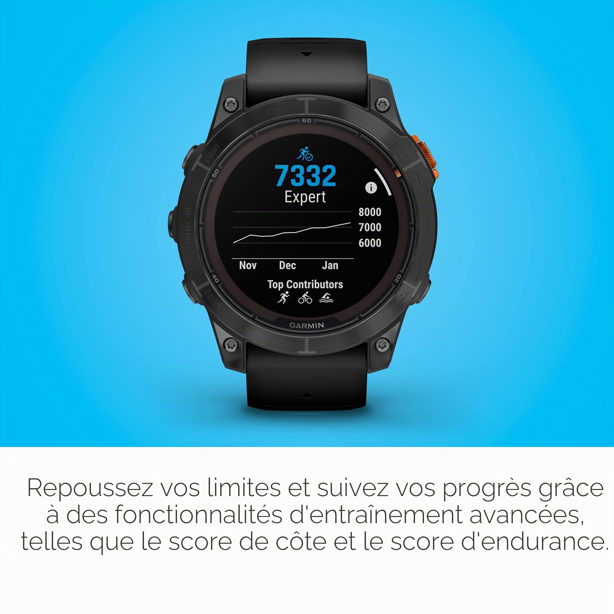 Garmin fēnix 7 Pro, Solar - Montre GPS Multisports connectée – Gray avec Bracelet Noir – Boîtier 47 mm (Reconditionné)