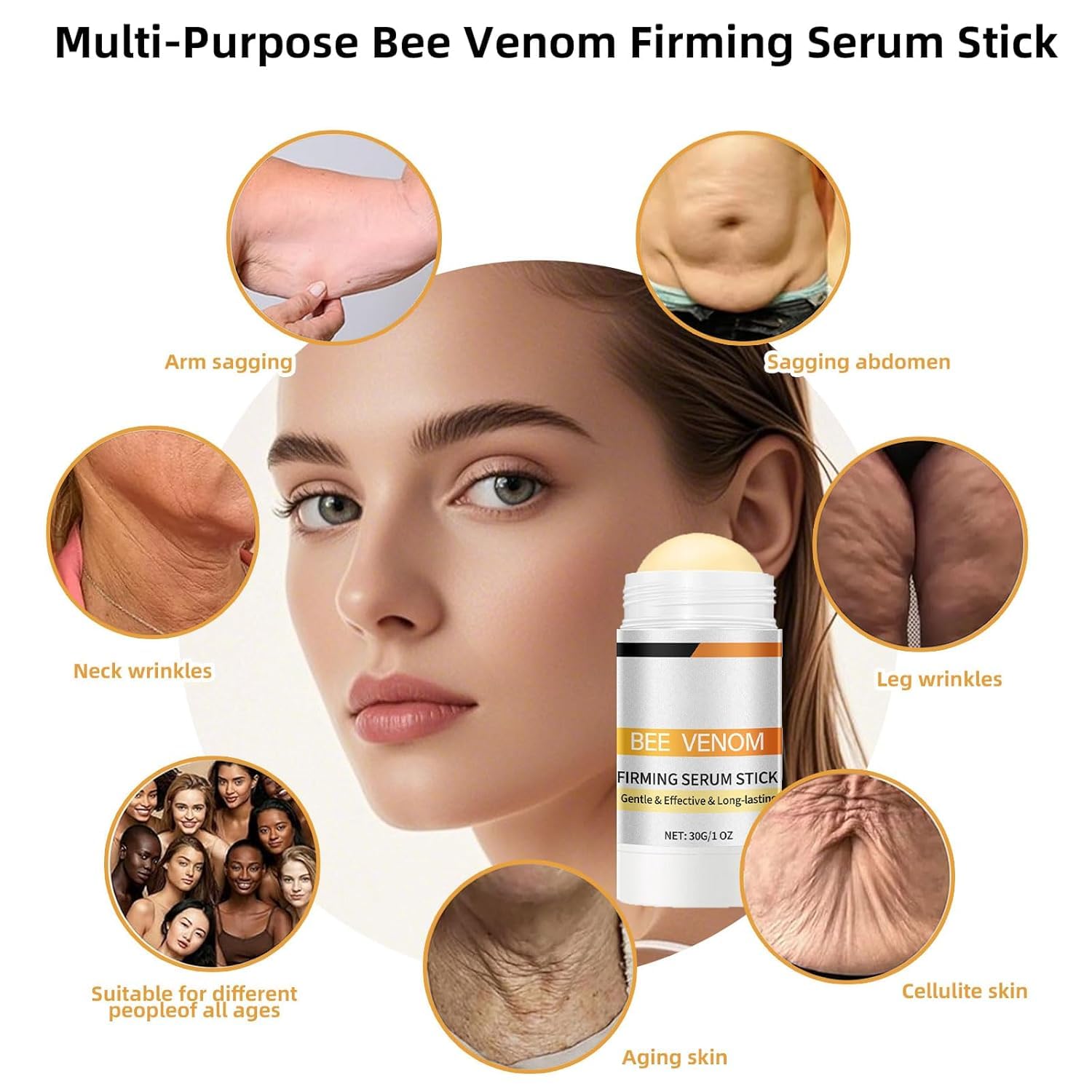 Bee Venom Firming Serum Stick, 2PCS Anti-Aging Face Cream, Lifts and Tightens the Skin, Hydrating - Image 3