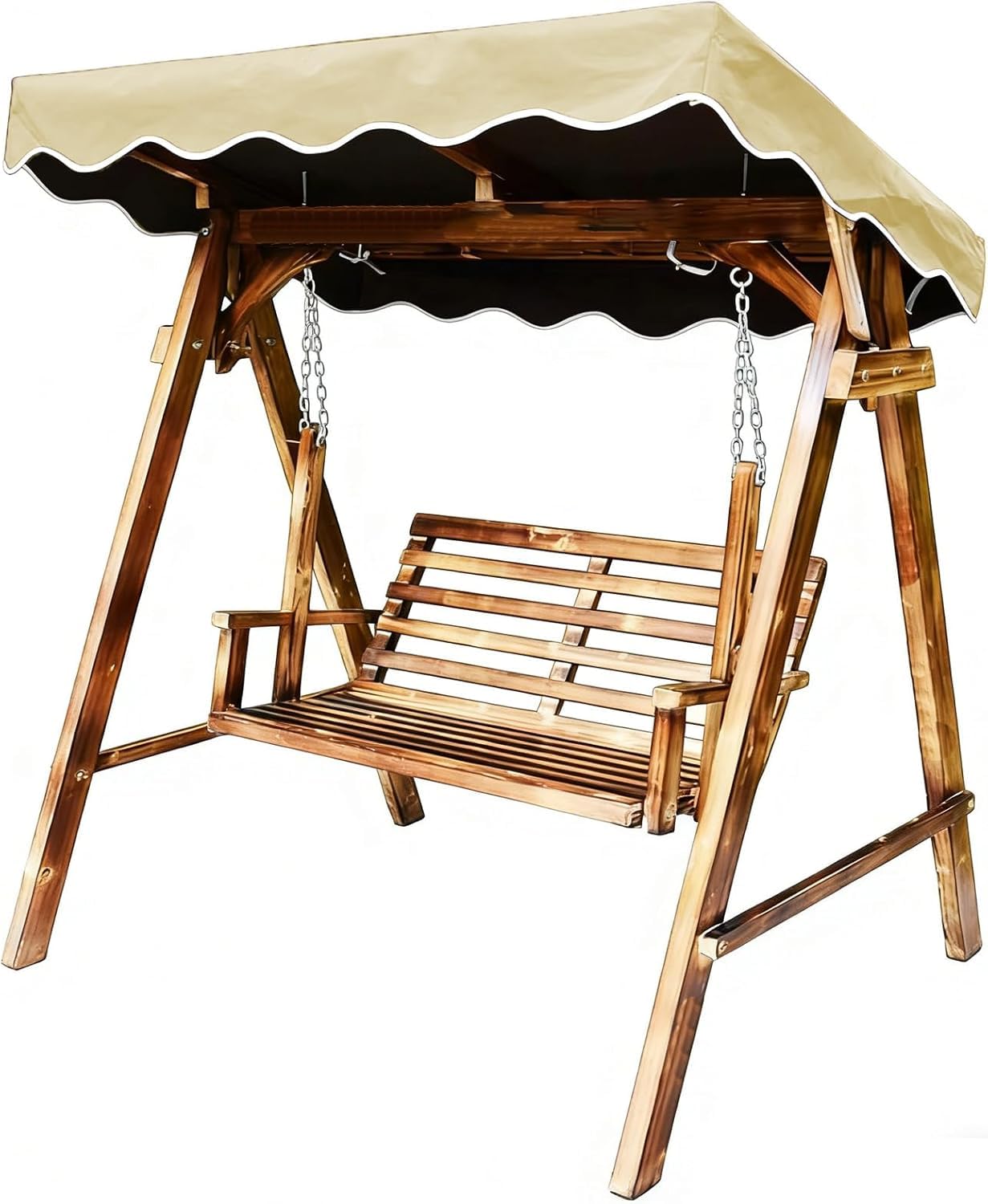 Cubierta de columpio de patio para disfrutar de la sombra en tu jardín beige