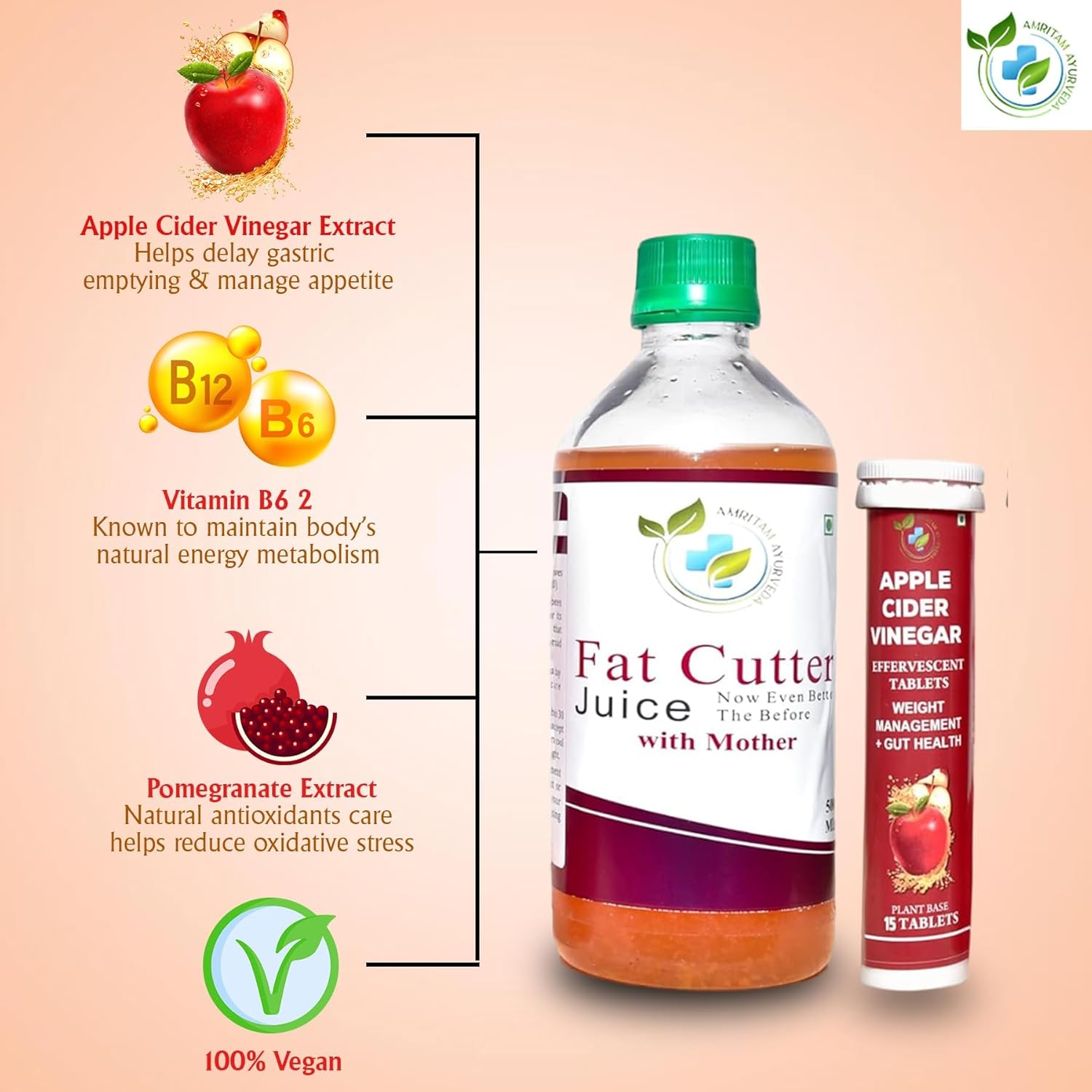 Apple Cider Vinegar Tablet Natural Health Care Weight Loss Product Easy digestion Easy to Carry & Consume 1 Month Pack (Pack of 5), 5 count, 15 capsules Apple Cider Vinegar Tablet Natural Health Care Weight Loss Product Easy digestion Easy to Carry & Consume 1 Month Pack (Pack of 5), 5 count, 15 capsules