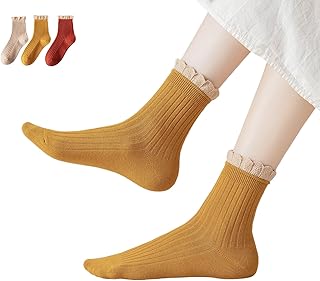 Calcetines de Media Caña para Mujer Calcetines Cómodos para Uso Diario 3 Pack