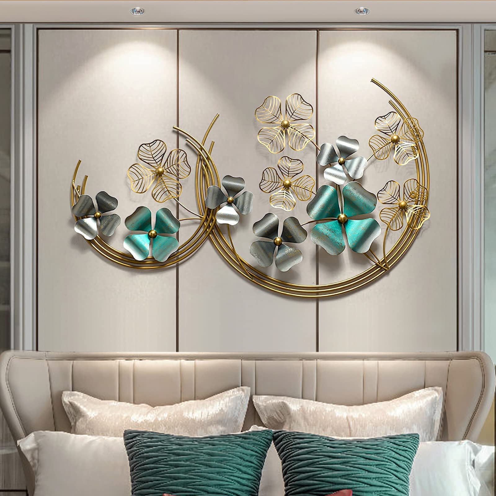 Amazon.co.jp: 壁の装飾、モダンなメタルウォールアート装飾、40.2