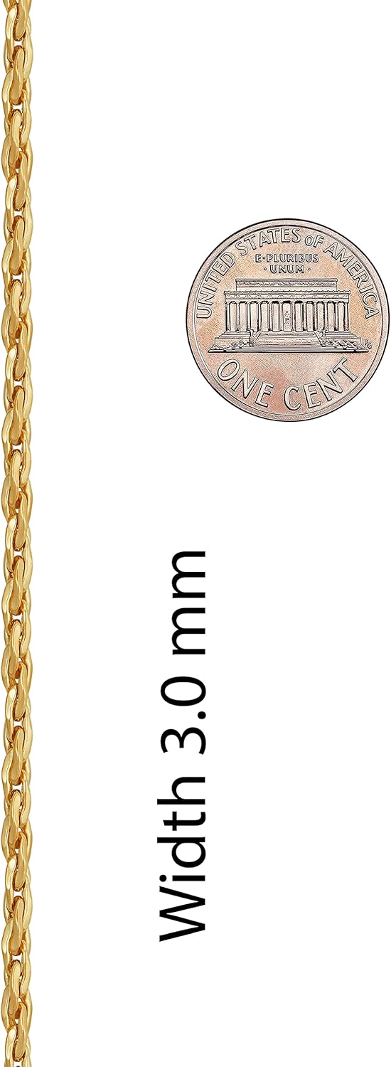 LIFETIME JEWELRY Twister Weave Chain Necklace for Women & Men 24k Real Gold Plated (2mm & 3mm) - Image 8