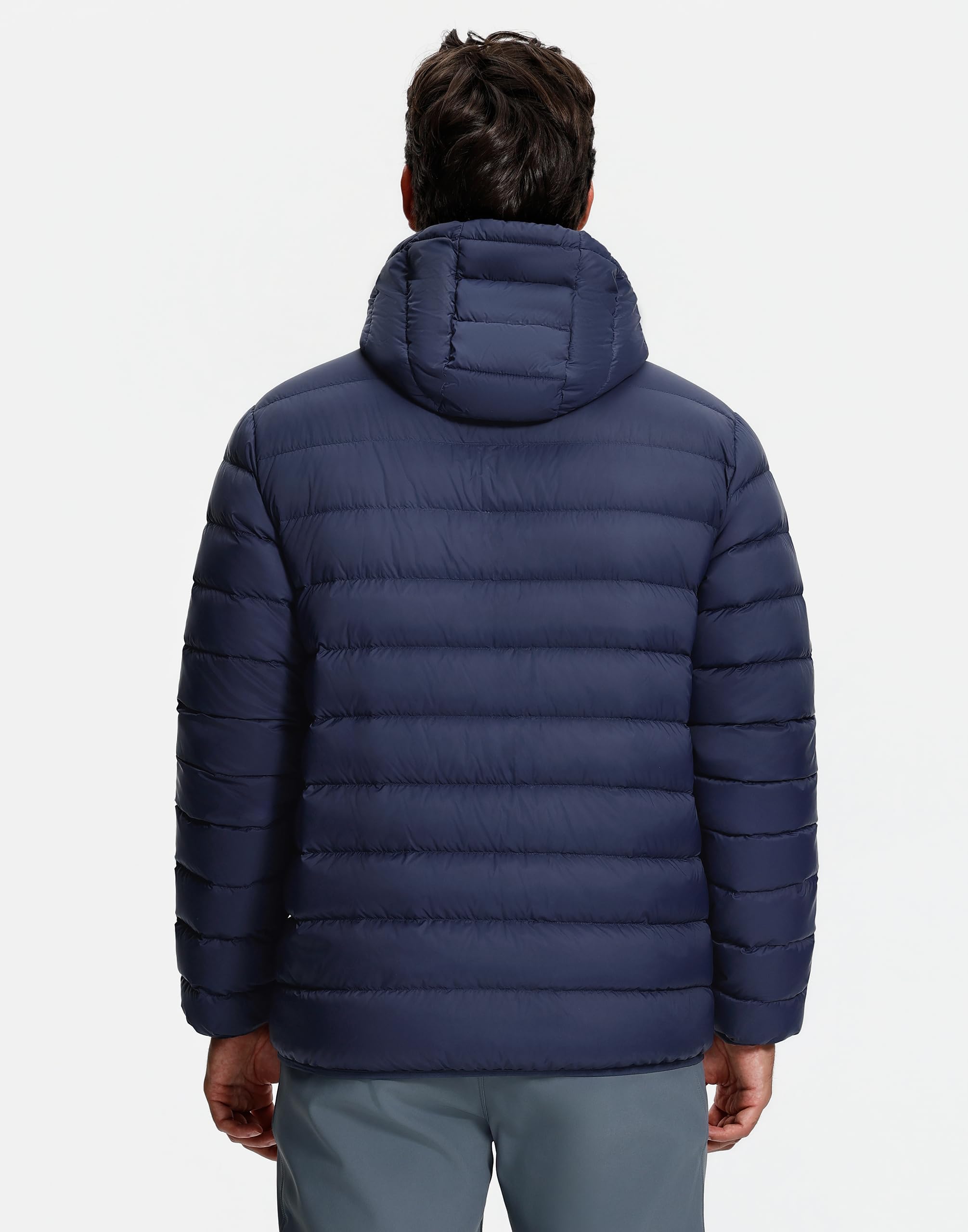 Pioneer Camp Piumino invernale da uomo, 90% piumino d'anatra, 650, leggero, caldo, trapuntato, impermeabile, antivento, con cappuccio