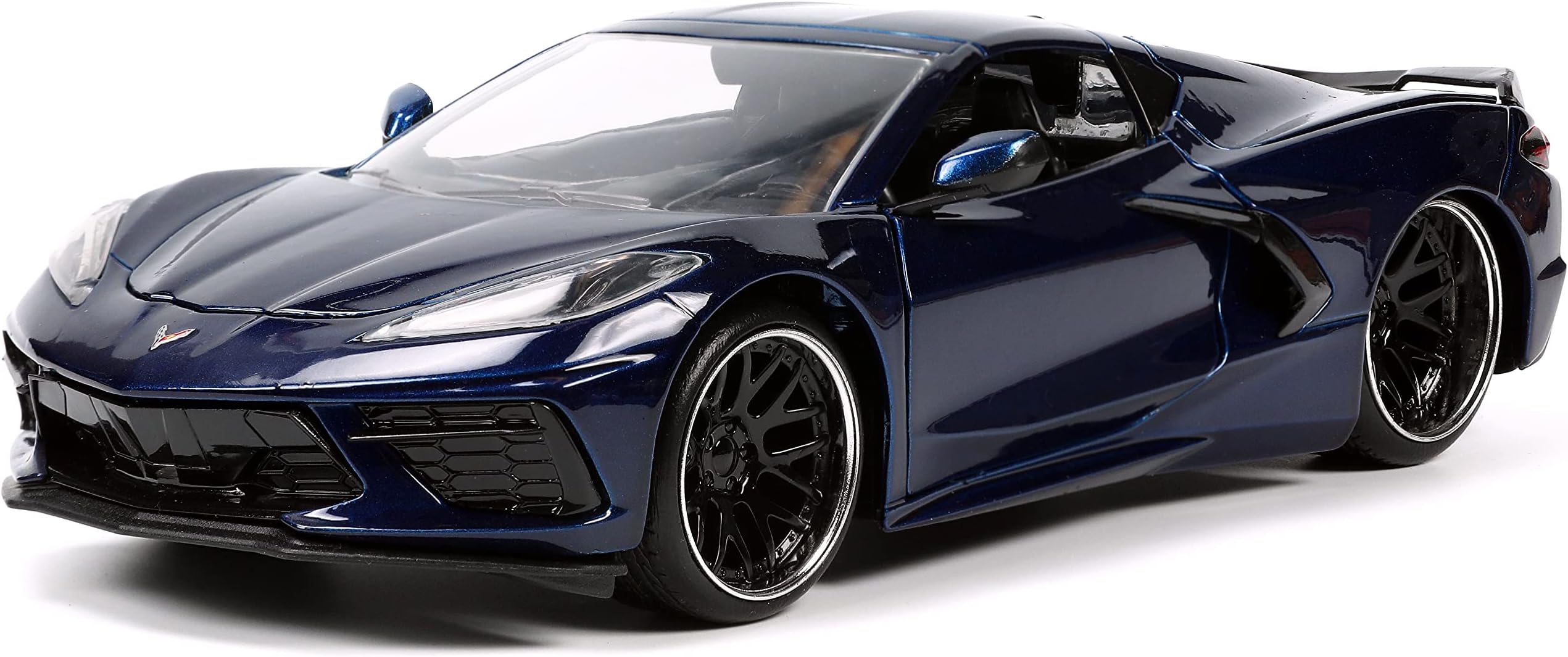 Jada 2020 Chevy Corvette Stingray C8 Dark Blue Metallic Hyper-Spec Series 1/24 Diecast Model Car 32949