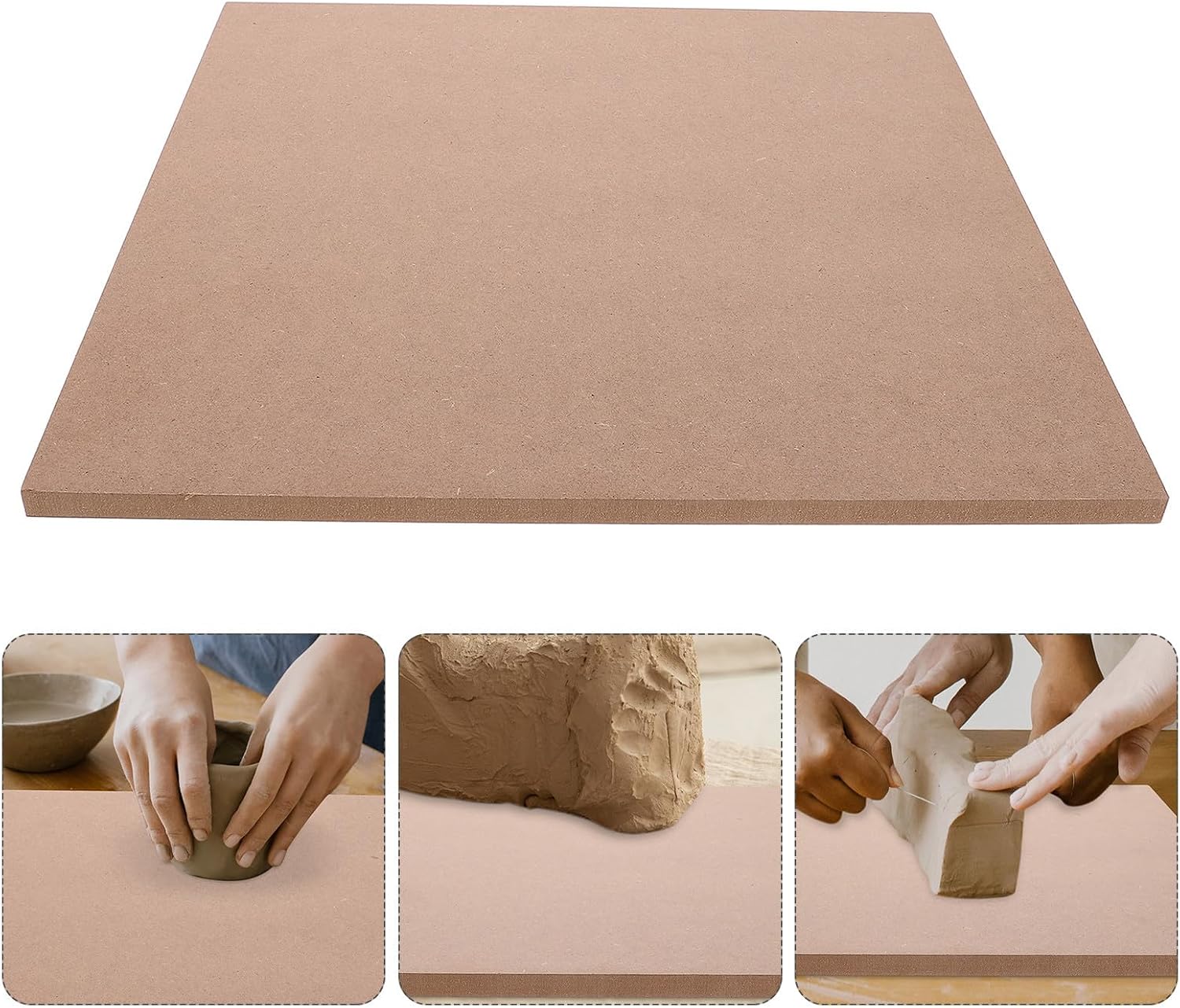 Wooden Ceramic Art Board for Glazing and Drying, 30cm Fiberboard