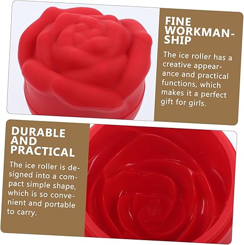 Miniatura 7 de NOLITOY Bandeja de helado de cara rosa, mini rodillo de cara, bandejas redondas para cubitos de hielo, bandeja para cubitos de hielo pequeños, molde