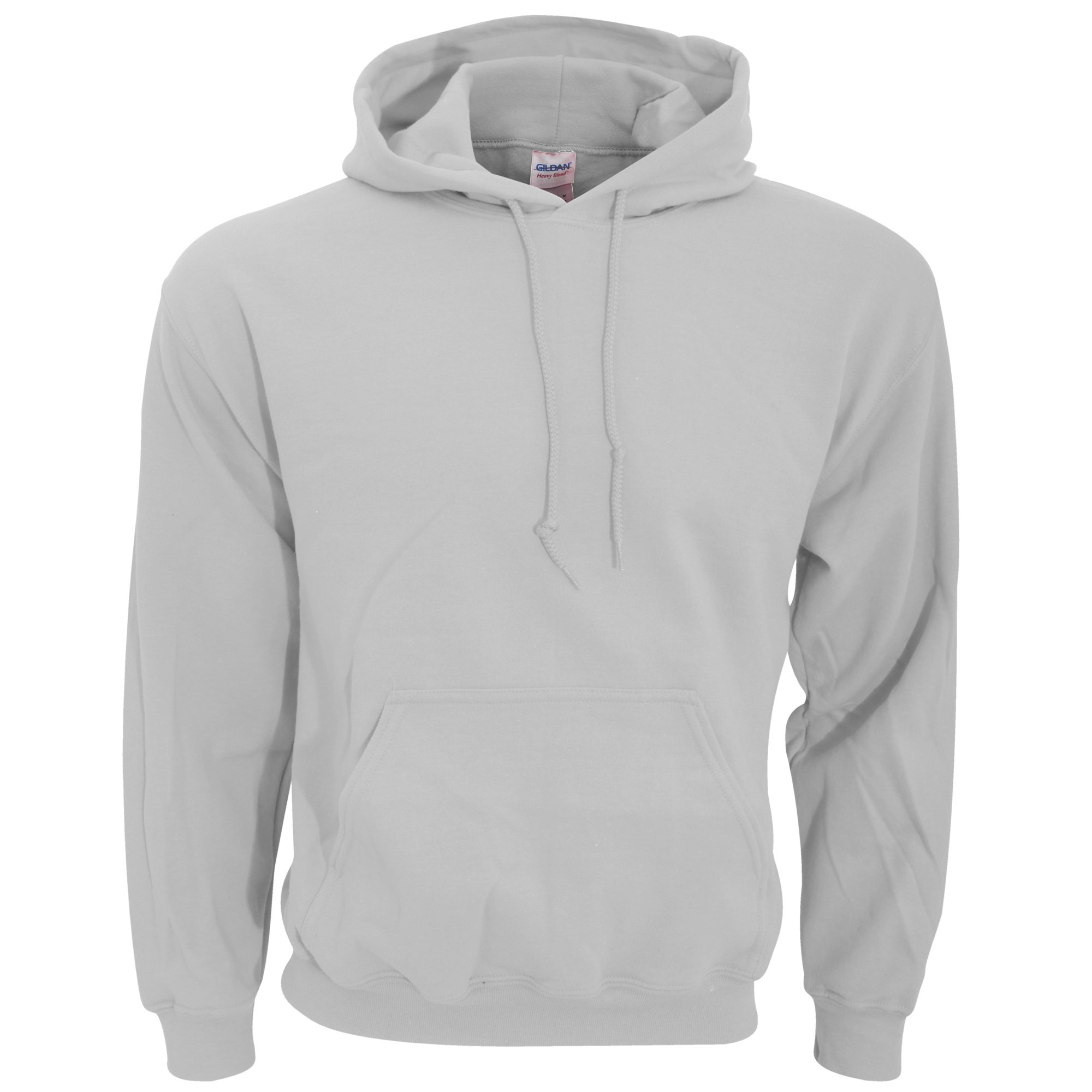Gildan (L, Ash) Heavy Blend Adult Unisex Hooded Sweatshirt / Hoodie Multicoloured