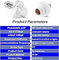 Vista 5 de Smart WiFi Bulb Socket, Alexa Smart Light Bulbs, Light Bulb Socket Adapter, eWeLink APP Remote Timer and Group Control, Voice Control with Alexa and