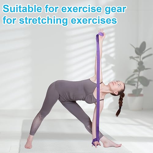 Miniatura 6 de Deekin 4 correas para esterilla de yoga para llevar esterilla de yoga, soporte ajustable grueso para ejercicio, banda de estiramiento de algodón