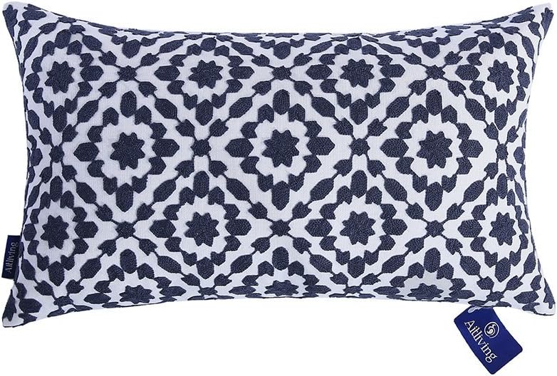navy blue patterned cushions