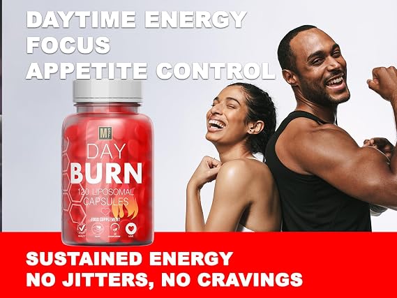 Day Burn 120 Liposomal Capsules for Women and Men 60 Days Supply | Vegan | High Strength, Size Management | 50% More Capsules Than Other Brands