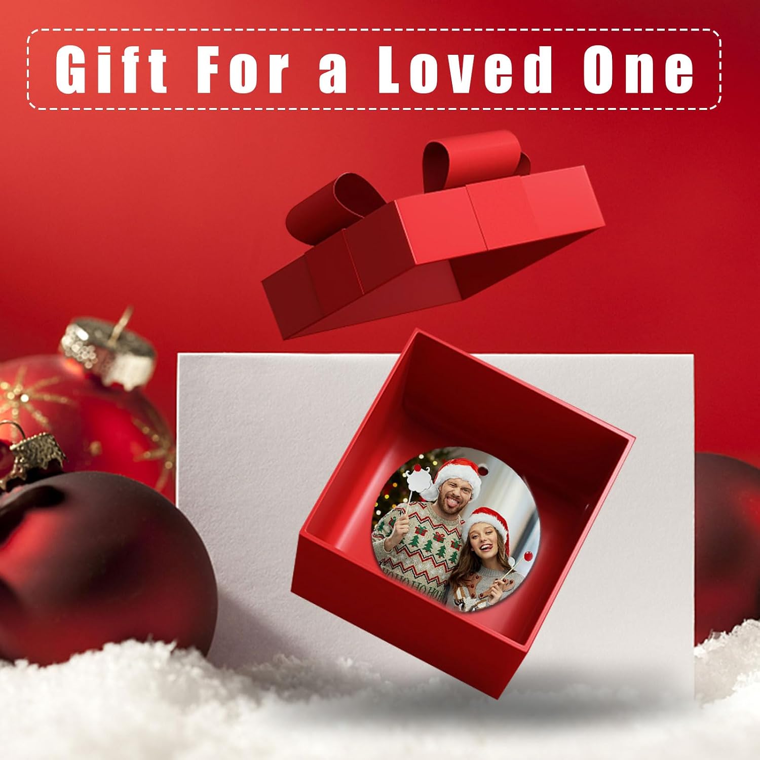 Sublimation Ornament Blanks, 3" White Ceramic Ornaments Personalized Easter Ornaments Sublimation Blanks Christmas Tree Decorations Easter Basket Stocking Stuffers Birthday Gifts for Women & Men 48pcs