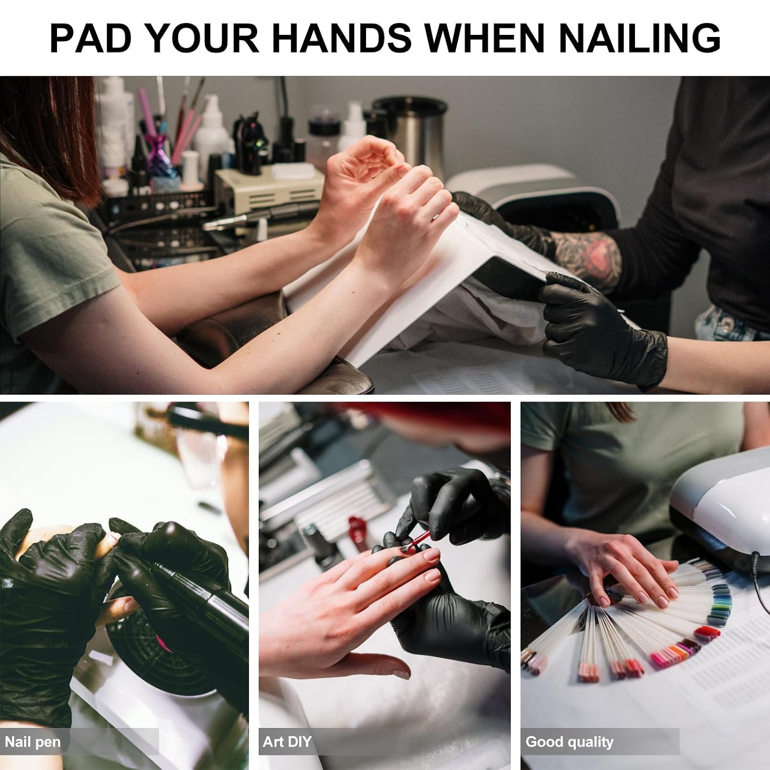 Cabilock 2pcs Leather Nail Hand Rest Cushion Pu Leather Manicure Mat with Sponge Padding Comfortable and Easy to Carry for Nail Training and Beauty