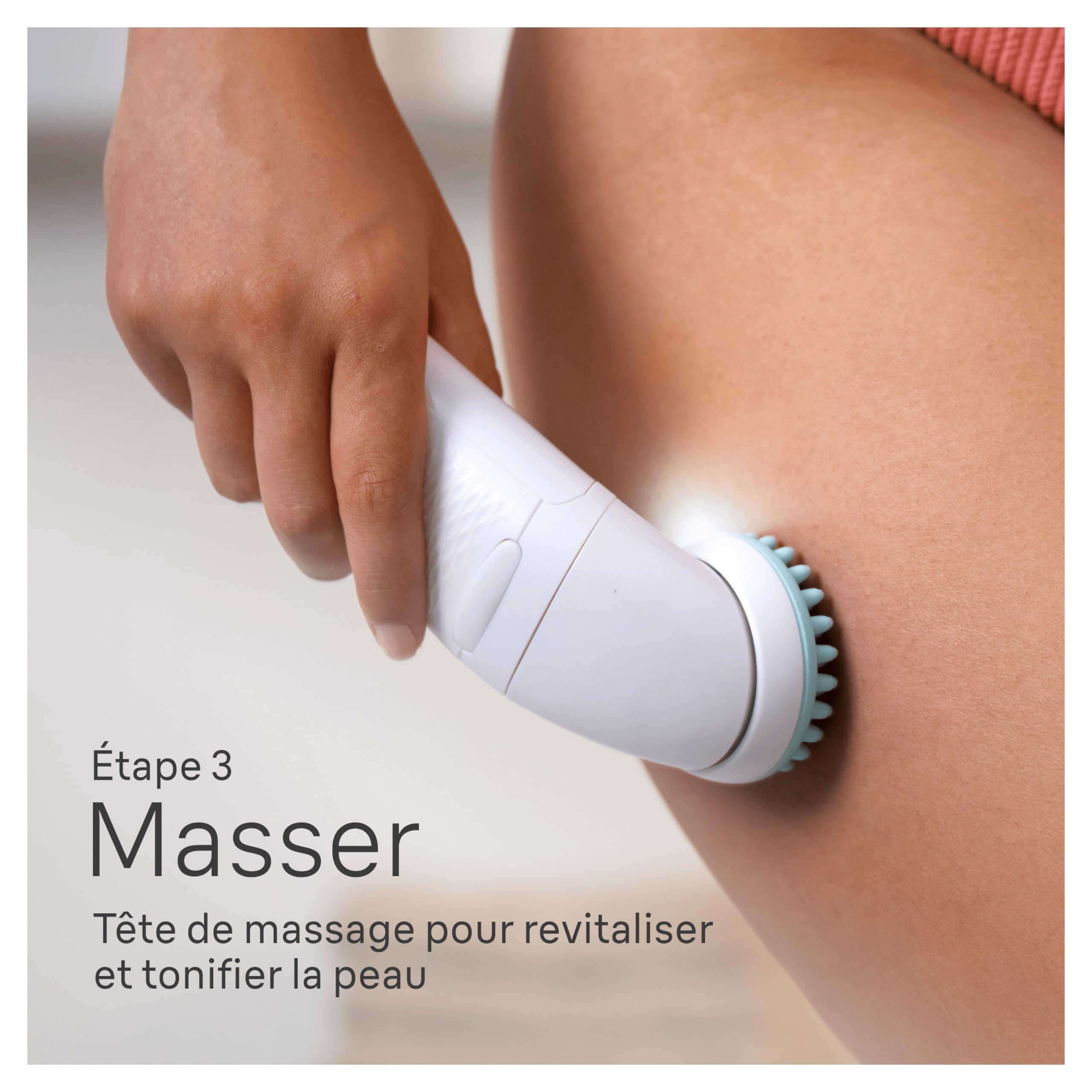 Braun Silk-épil 7 SkinSpa Épilateur Étanche Tête Large Sabot Tondeuse Kit Tout-En-Un Blanc/Argent