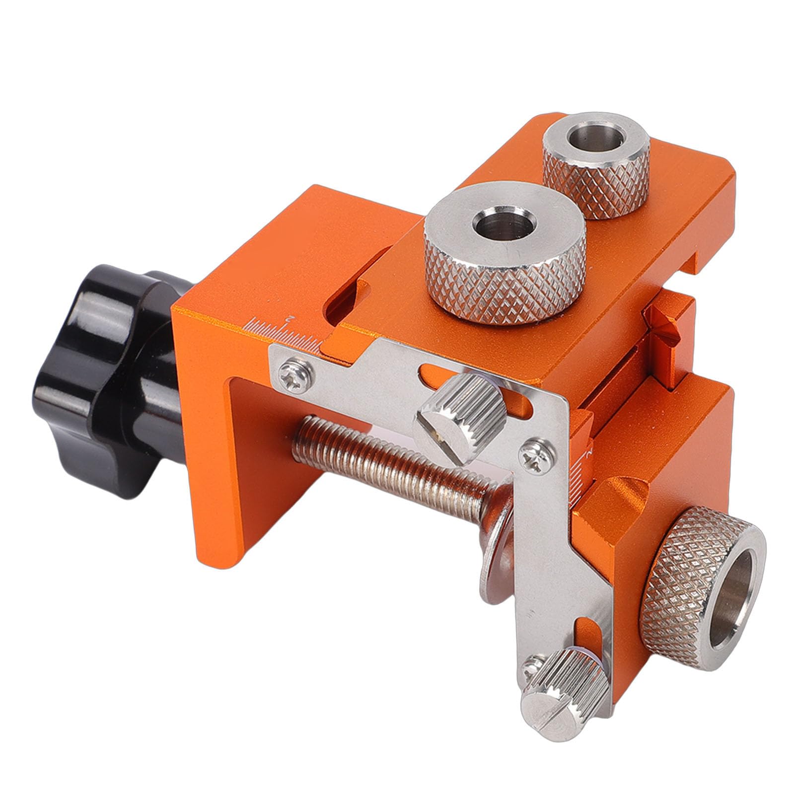 Kit di Maschere per Tasselli 3 in 1, di Foratura per Posizionamento Doppio Foro, Tassello a Larghezza Regolabile 15-25 Mm, Localizzatore Guida per Trapano per Serratura della Porta
