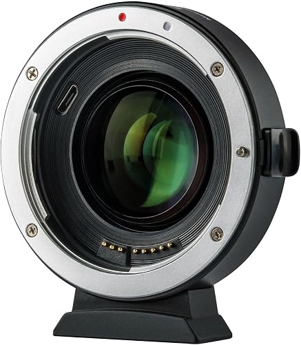 Lens Mount Adapter EF-EOS M2 Auto-Focus 0.71x Speed-Booster Control Ring for Canon EF Lens to Canon EOS-M (EF-M Mount) Mirrorless Cameras M M2 M3 M5 M6 M10 M50 M100