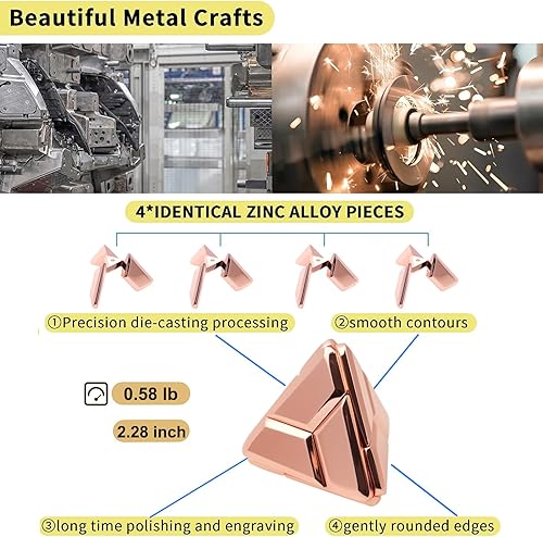 Miniatura 2 de Rompecabezas de metal - Juguetes 3D para el cerebro juguetes sensoriales geniales, artilugios, caja de cubo triangular, rompecabezas de juguete,