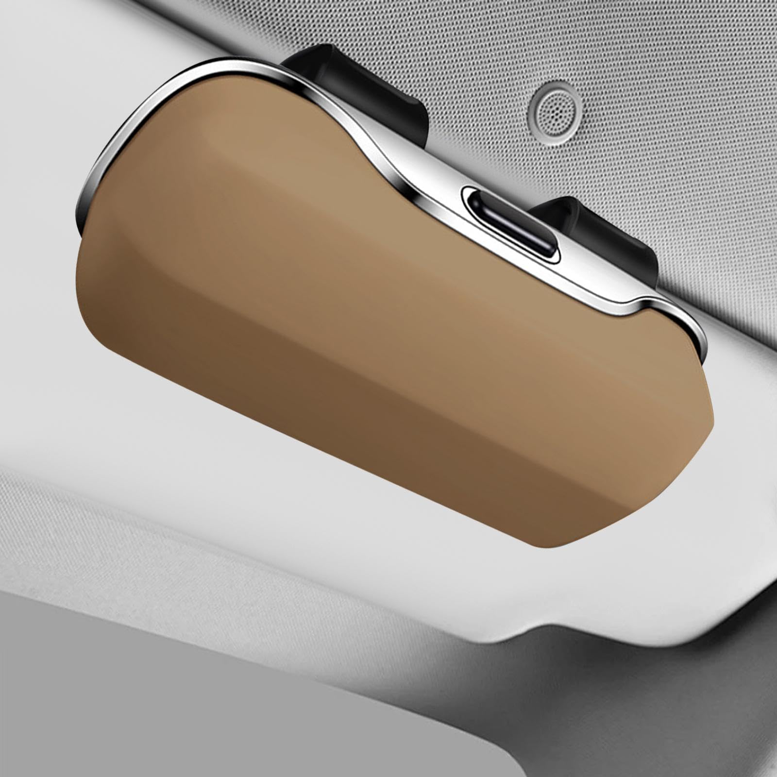 F Fityle Étui à Lunettes Voiture Porte-Lunettes Organisateur Dispositif de Rangement Boîtier Protecteur en PP Adapté pour Femmes Hommes Usage Quotidien Déplace, Beige