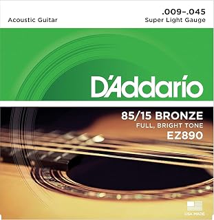 DAddario EZ890 Bronze Superlight Acoustic Guitar Strings Price In India