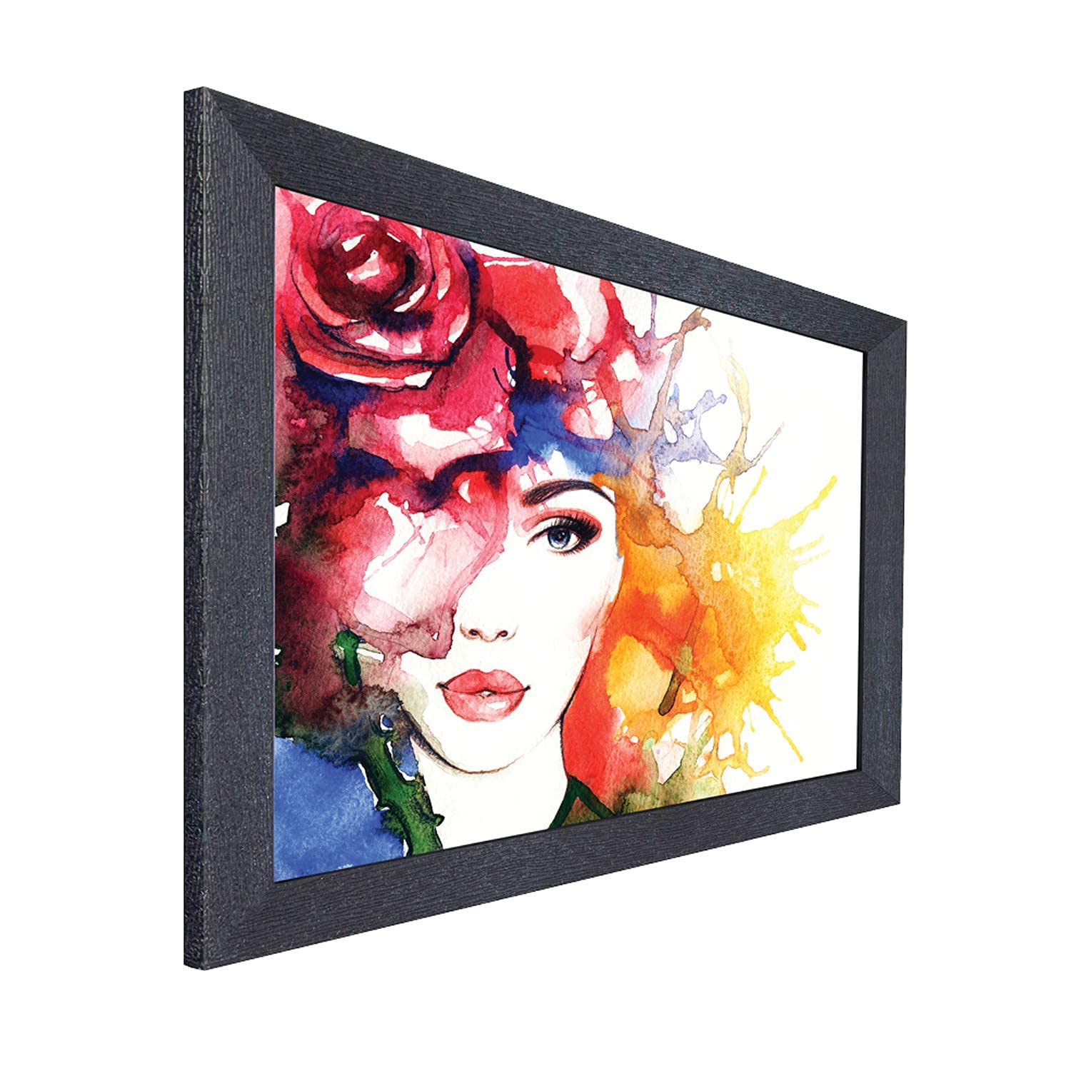Amazon Brand - SolimoColour Splash Painting with Frame