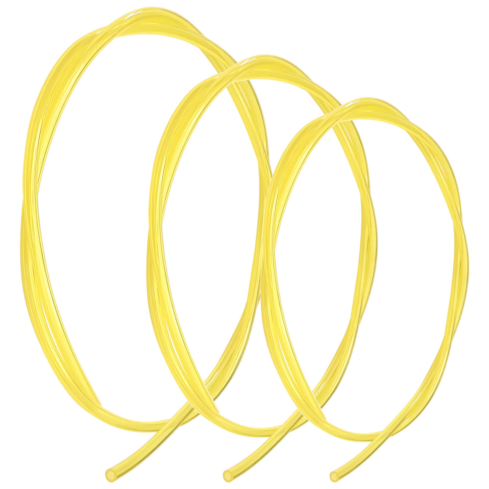 cyclingcolors 3x Rurka paliwowa 2mm + 2,5mm + 3mm Żółty Przezroczysty Wąż Benzynowy Kosiarka do trawnika MOTOCULTOR Piła łańcuchowa