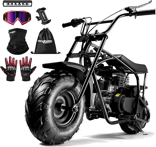 Oryxearth Mini Moto de Cross para Niños, 105CC 4 Tiempos Motor de Gasolina para Niños Motocicleta de Trail Pit de Bolsillo Todoterreno con