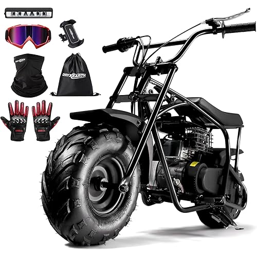 Oryxearth Mini Dirt Bike for Kids, 105CC 4-Stroke Kid Gas Powered Off-Road Pocket Pit Trail Motorcycle W/EPA Approved, Up to 28 Mph Weight Support 185 LBS, for Adults and Teens
