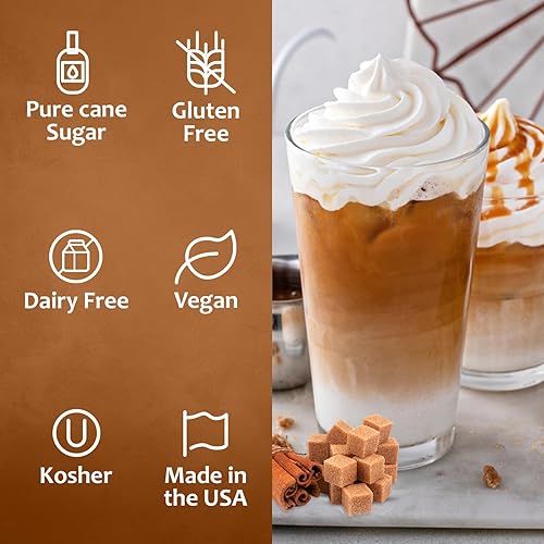 Miniatura 4 de Syruvia - Jarabe Brown Sugar Cinnamon para saborizar café, 25.4 onzas líquidas Jarabe saborizante kóser y sin gluten, para saborizar bebidas,