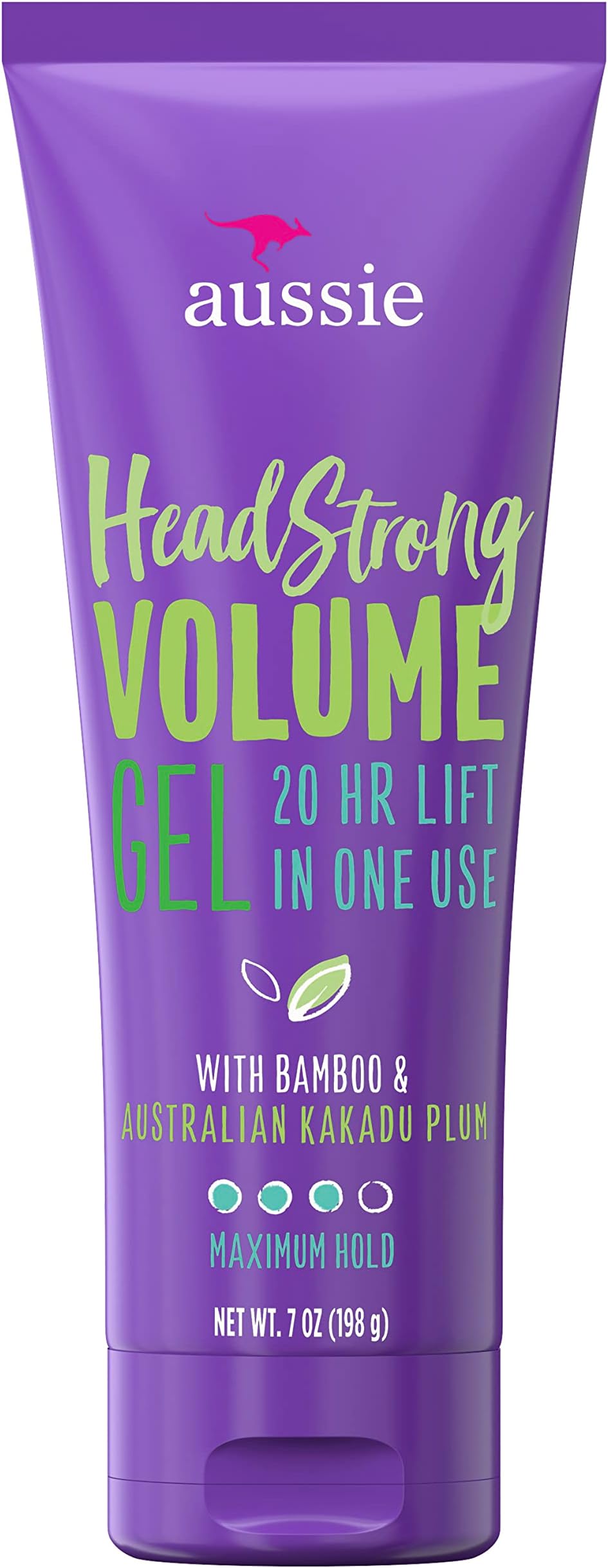 AussieAussome Headstrong Volume Styling Hair Gel, 7 Oz Bottles (Pack of 4)