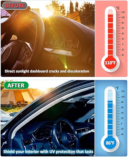 Miniatura 383 de Parasol para parabrisas de ajuste personalizado, cubierta para ventana delantera, visera plegable 210T, protector que bloquea los rayos ultravioleta