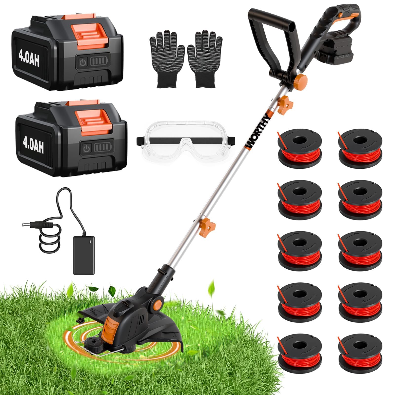 HortiHub 21V Electric Weed Wacker Cordless String Trimmer