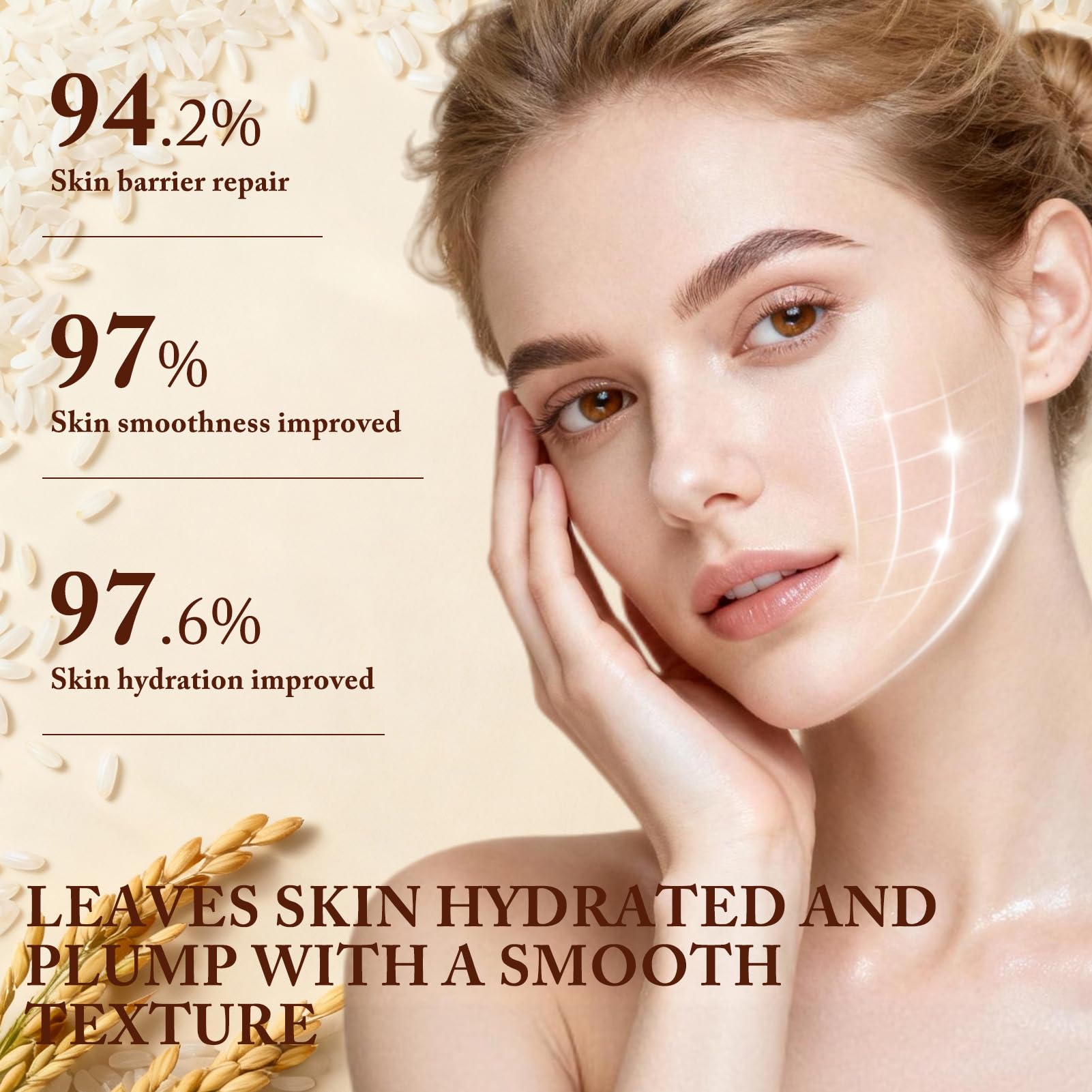 Riso Kit Skincare Viso Completo, 11 Pezzi Riso Set Skincare, Skin Care Coreana Set Completo con Detergente, Maschera, Maschera, Rice Toner, Contorno Occhi, Idrata e Nutre, Lasciando la Pelle Radiosa