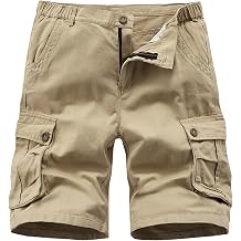 VtuAOL Mens Cargo Shorts with Multi Pockets Casual Cotton Fishing Hiking Work Shorts