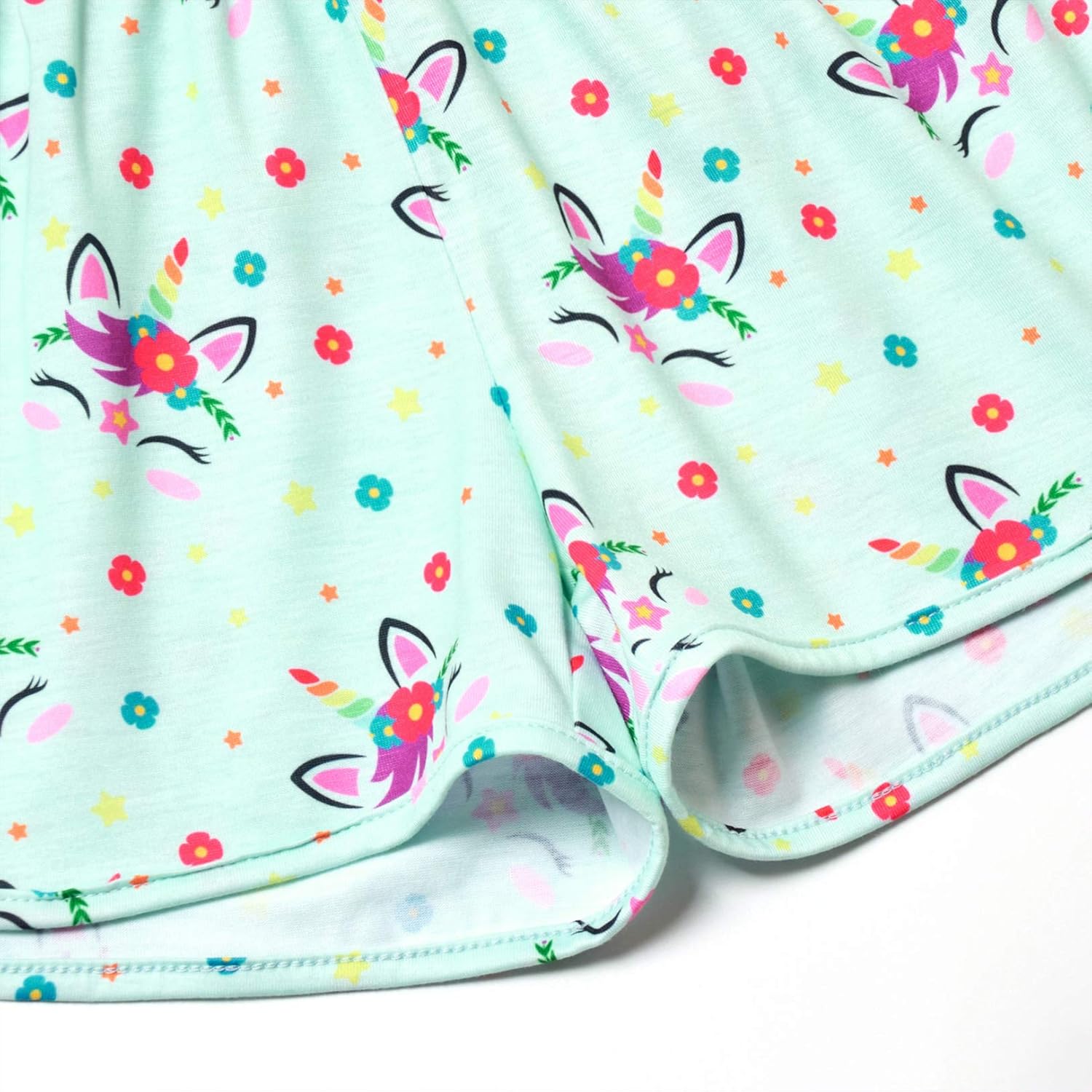 QPANCY Matching Girls & Dolls Pajamas Unicorn Pj Sets Summer Cotton Sleepwear - Image 5