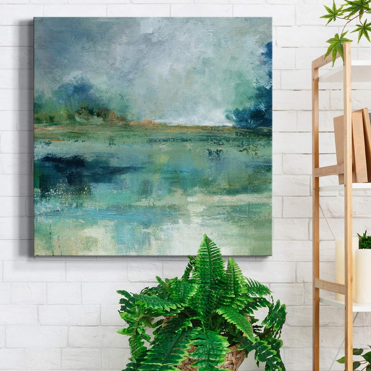 Wexford Home Square Picture Canvas Wall Art Print Decoration Painting Abstract Nature Floral Artwork for Living Room Bedroom Office, Ready to Hang