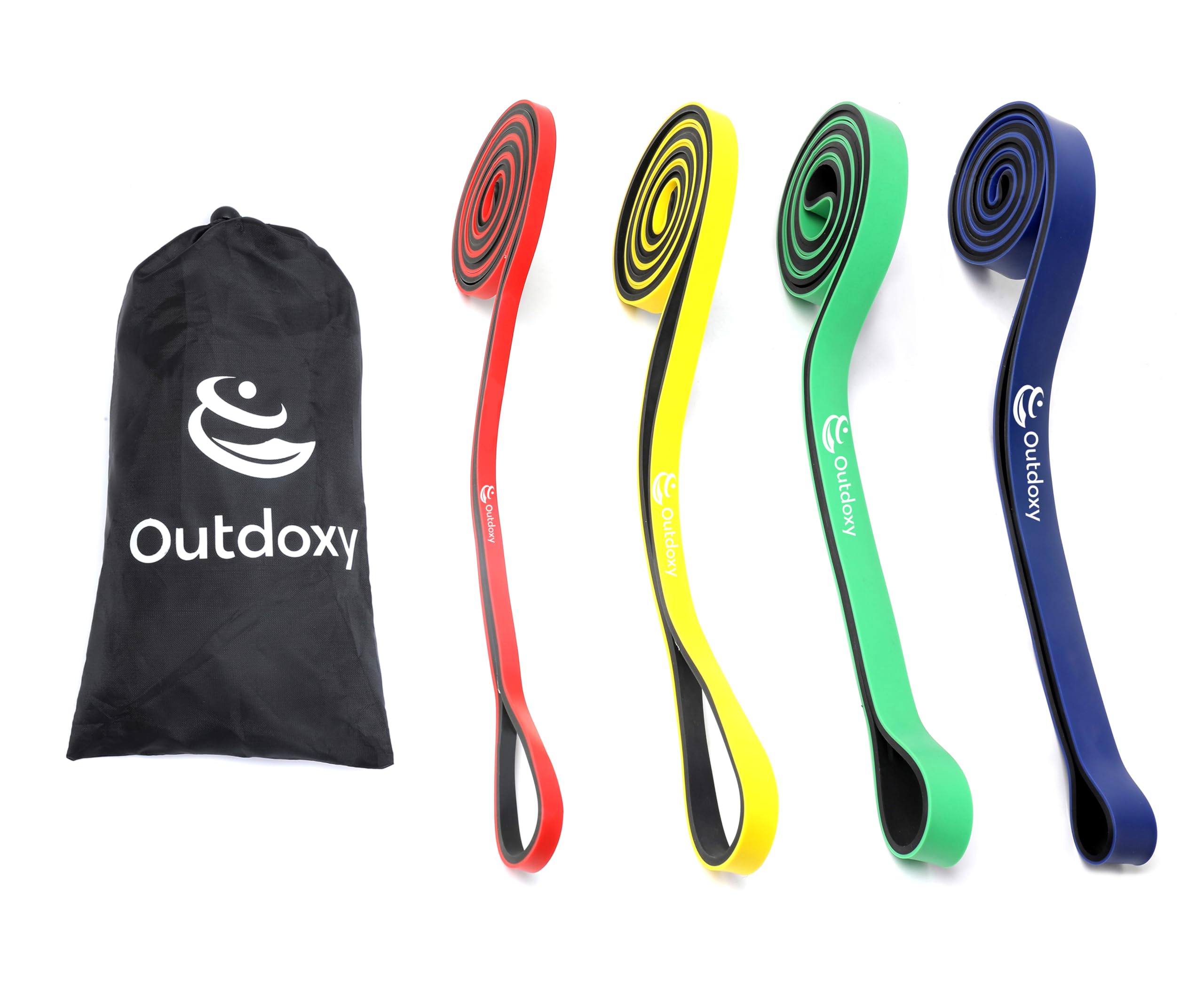 OUTDOXY Resistance Bands, Pull Up Assistance Bands Set of 5(4), Exercise Bands for Men & Women, Heavy Duty Stretch Exercise Bands, Resistance Bands for Working Out, Muscle Training