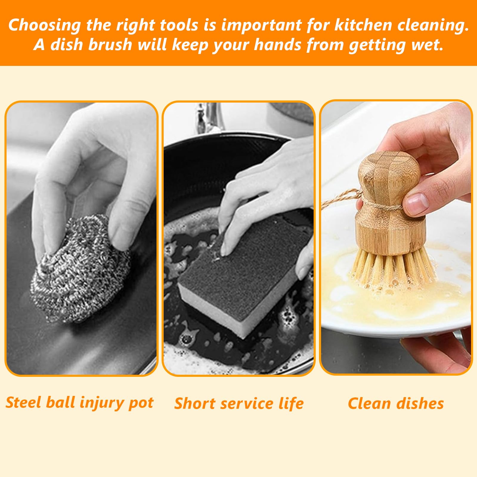 Cepillo Natural Para Fregar Cazuelas