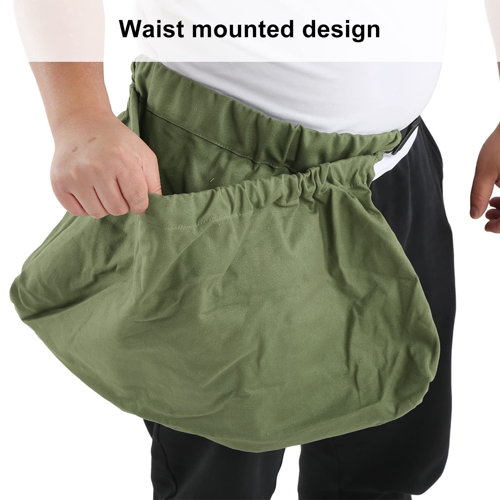 Socobeta Tablier de Cueillette de Fruits, Sac de Cueillette de Fruits de Jardin, Tablier de Cueillette de Jardin Oxford pour Fruits, Agrumes, Légumes(OD Vert)
